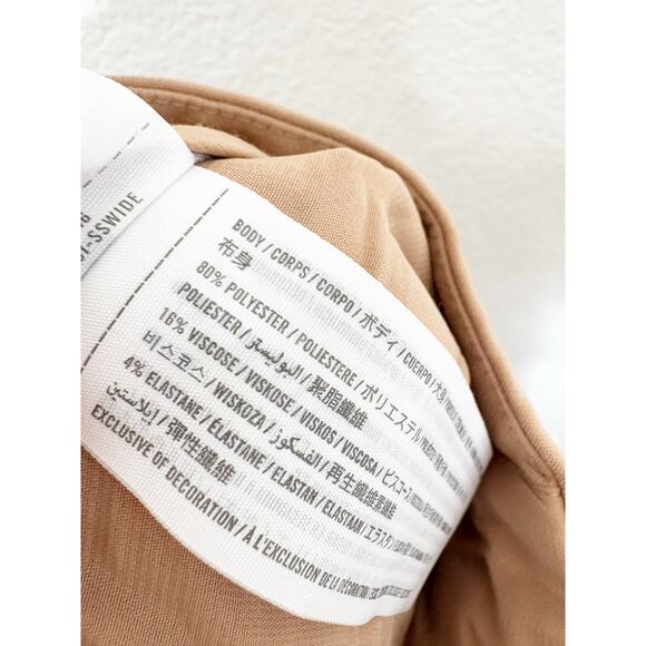 NWT A&F Abercrombie & Fitch Sloane Tailored Wide Leg Pant Size 22S Tan Trouser - Picture 6 of 13